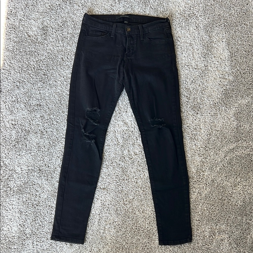 Flying Monkey Black Distressed Skinny Jeans